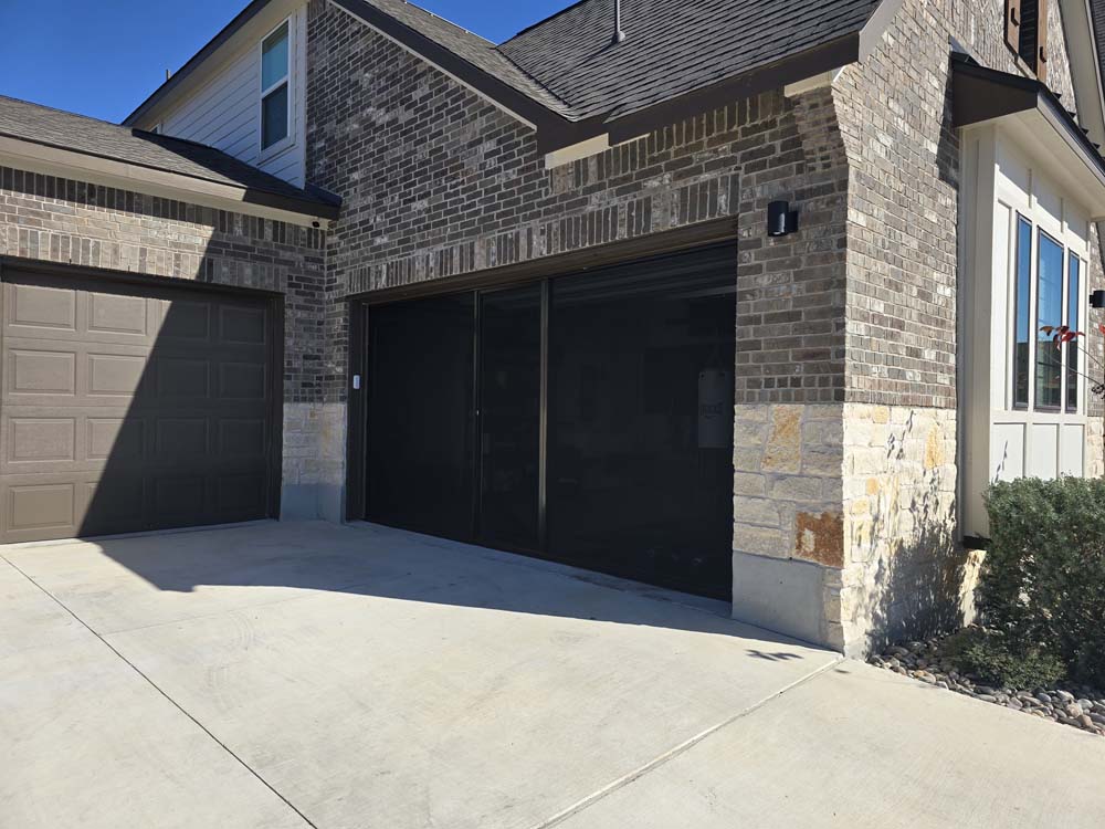 Garage Door Screen 16x7 | Retractable Screen | Black PVC Polyester | Central FL