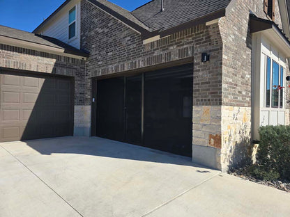 Garage Door Screen 16x7 | Retractable Screen | Black PVC Polyester | Central FL