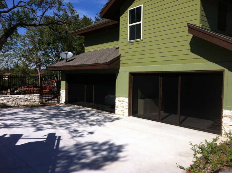 Garage Door Screen 16x7 | Retractable Screen | Black PVC Polyester | Central FL
