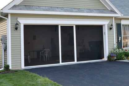 Garage Door Screen 16x7 | Retractable Screen | Black PVC Polyester | Central FL