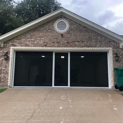 Garage Door Screen 16x7 | Retractable Screen | Black PVC Polyester | Central FL