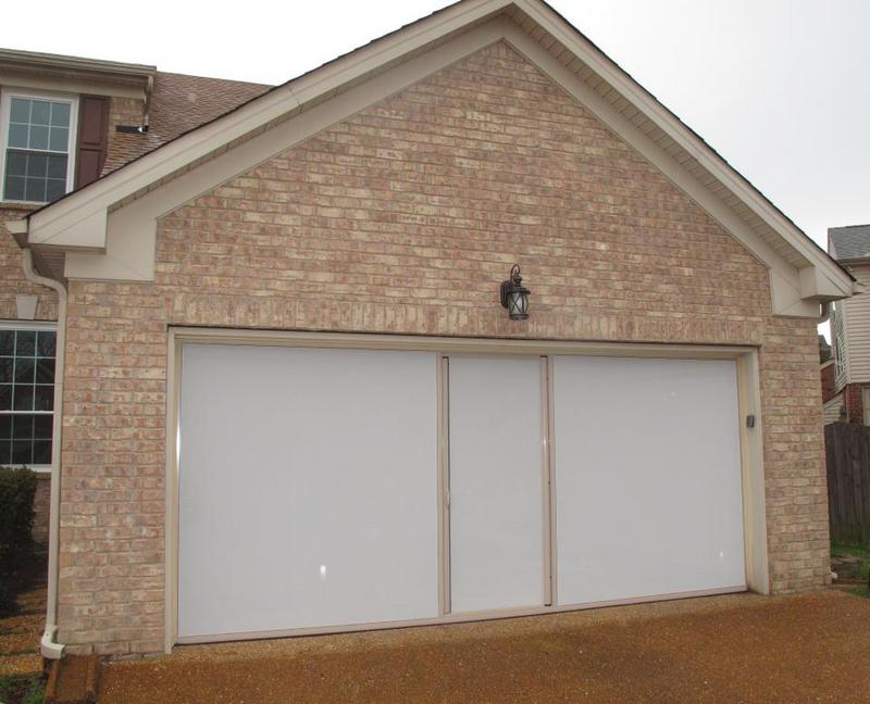 Garage Door Screen 16x7 | Retractable Screen | White PVC Polyester | Central FL
