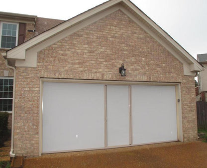 Garage Door Screen 16x7 | Retractable Screen | White PVC Polyester | Central FL