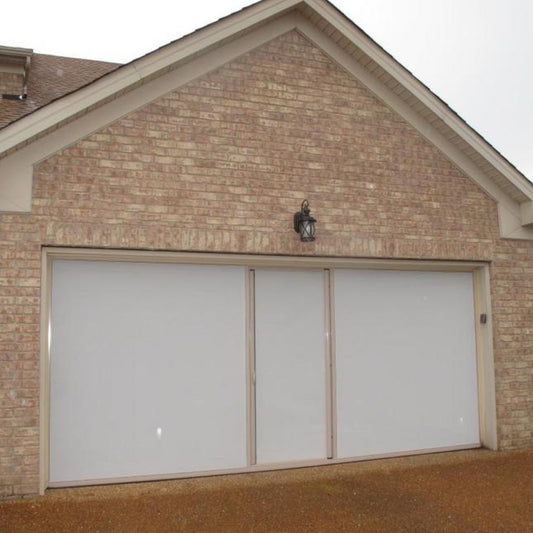 Garage Door Screen 16x7 | Retractable Screen | White PVC Polyester | Central FL