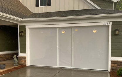 Garage Door Screen 16x7 | Retractable Screen | White PVC Polyester | Central FL