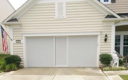 Garage Door Screen 16x7 | Retractable Screen | White PVC Polyester | Central FL